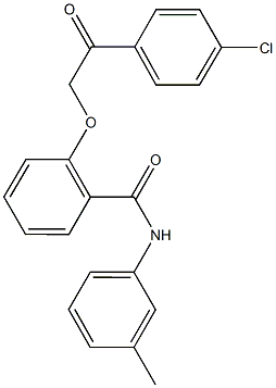 2-[2-(4-chlorophenyl)-2-oxoethoxy]-N-(3-methylphenyl)benzamide Struktur