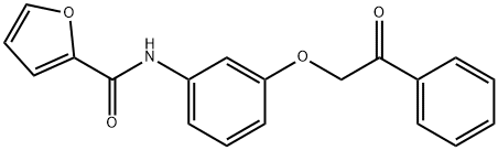 N-[3-(2-oxo-2-phenylethoxy)phenyl]-2-furamide Struktur