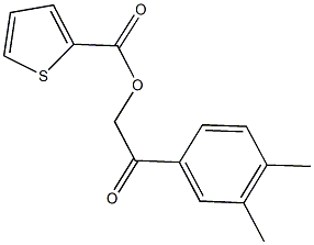 2-(3,4-dimethylphenyl)-2-oxoethyl 2-thiophenecarboxylate Struktur