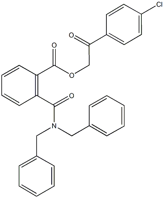 2-(4-chlorophenyl)-2-oxoethyl 2-[(dibenzylamino)carbonyl]benzoate Struktur