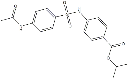 isopropyl 4-({[4-(acetylamino)phenyl]sulfonyl}amino)benzoate Struktur