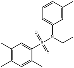 N-ethyl-2,4,5-trimethyl-N-(3-methylphenyl)benzenesulfonamide Struktur