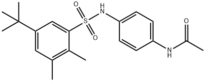 N-(4-{[(5-tert-butyl-2,3-dimethylphenyl)sulfonyl]amino}phenyl)acetamide Struktur