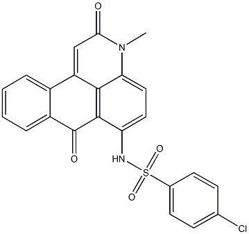 4-chloro-N-(3-methyl-2,7-dioxo-2,7-dihydro-3H-naphtho[1,2,3-de]quinolin-6-yl)benzenesulfonamide Struktur