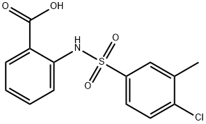 2-{[(4-chloro-3-methylphenyl)sulfonyl]amino}benzoic acid Struktur