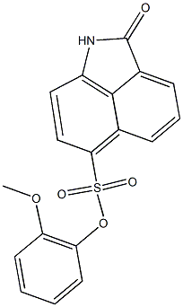 2-methoxyphenyl 2-oxo-1,2-dihydrobenzo[cd]indole-6-sulfonate Struktur