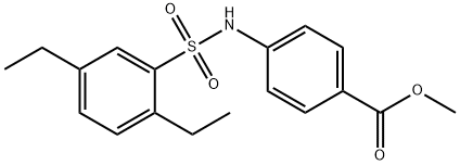 methyl 4-{[(2,5-diethylphenyl)sulfonyl]amino}benzoate Struktur