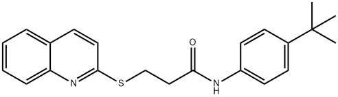 N-(4-tert-butylphenyl)-3-(2-quinolinylsulfanyl)propanamide Struktur