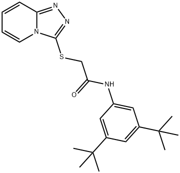 N-(3,5-ditert-butylphenyl)-2-([1,2,4]triazolo[4,3-a]pyridin-3-ylsulfanyl)acetamide Struktur