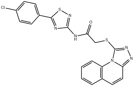 N-[5-(4-chlorophenyl)-1,2,4-thiadiazol-3-yl]-2-([1,2,4]triazolo[4,3-a]quinolin-1-ylsulfanyl)acetamide Struktur