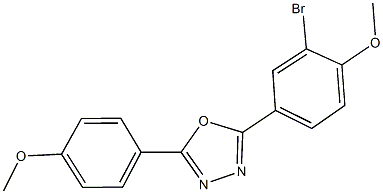 2-(3-bromo-4-methoxyphenyl)-5-(4-methoxyphenyl)-1,3,4-oxadiazole Struktur