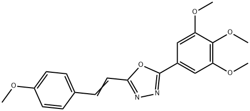 2-[2-(4-methoxyphenyl)vinyl]-5-(3,4,5-trimethoxyphenyl)-1,3,4-oxadiazole Struktur