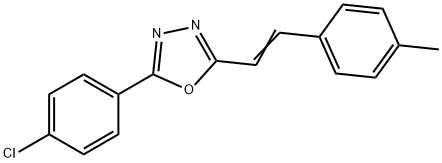 2-(4-chlorophenyl)-5-[2-(4-methylphenyl)vinyl]-1,3,4-oxadiazole Struktur