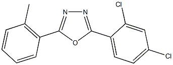 2-(2,4-dichlorophenyl)-5-(2-methylphenyl)-1,3,4-oxadiazole Struktur