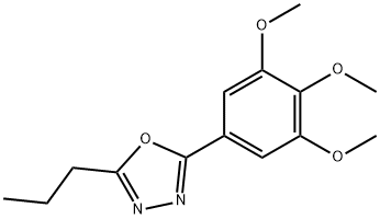 2-propyl-5-(3,4,5-trimethoxyphenyl)-1,3,4-oxadiazole Struktur