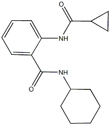 N-cyclohexyl-2-[(cyclopropylcarbonyl)amino]benzamide Struktur