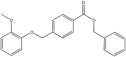 benzyl 4-[(2-methoxyphenoxy)methyl]benzoate Struktur