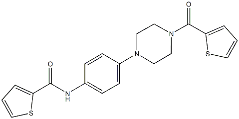 N-{4-[4-(2-thienylcarbonyl)-1-piperazinyl]phenyl}-2-thiophenecarboxamide Struktur