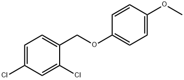 2,4-dichloro-1-[(4-methoxyphenoxy)methyl]benzene Struktur