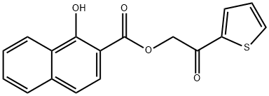 2-oxo-2-(2-thienyl)ethyl 1-hydroxy-2-naphthoate Struktur