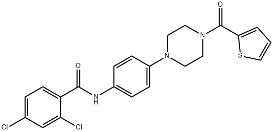 2,4-dichloro-N-{4-[4-(2-thienylcarbonyl)-1-piperazinyl]phenyl}benzamide Struktur