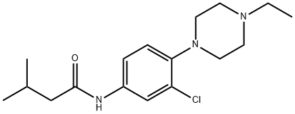 N-[3-chloro-4-(4-ethyl-1-piperazinyl)phenyl]-3-methylbutanamide Struktur