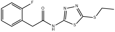 N-[5-(ethylthio)-1,3,4-thiadiazol-2-yl]-2-(2-fluorophenyl)acetamide Struktur