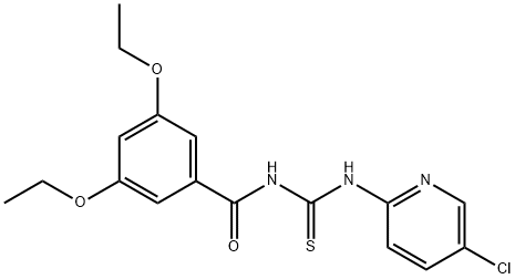 N-(5-chloro-2-pyridinyl)-N'-(3,5-diethoxybenzoyl)thiourea Struktur