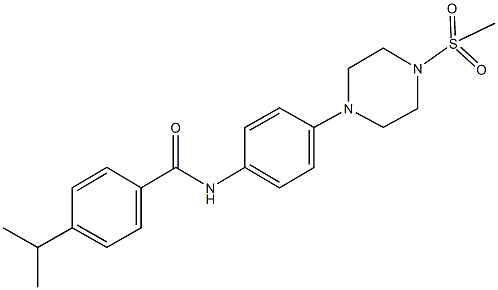 4-isopropyl-N-{4-[4-(methylsulfonyl)-1-piperazinyl]phenyl}benzamide Struktur