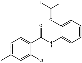 2-chloro-N-[2-(difluoromethoxy)phenyl]-4-methylbenzamide Struktur