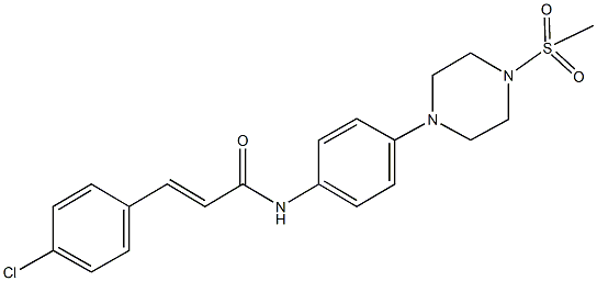 3-(4-chlorophenyl)-N-{4-[4-(methylsulfonyl)-1-piperazinyl]phenyl}acrylamide Struktur