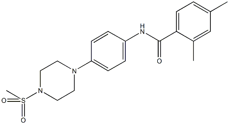 2,4-dimethyl-N-{4-[4-(methylsulfonyl)-1-piperazinyl]phenyl}benzamide Struktur