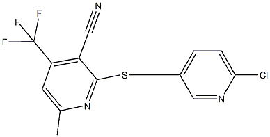 2-{[(6-chloro-3-pyridinyl)methyl]sulfanyl}-6-methyl-4-(trifluoromethyl)nicotinonitrile Struktur