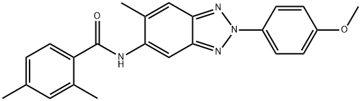 N-[2-(4-methoxyphenyl)-6-methyl-2H-1,2,3-benzotriazol-5-yl]-2,4-dimethylbenzamide Struktur