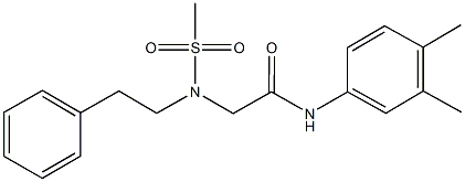 N-(3,4-dimethylphenyl)-2-[(methylsulfonyl)(2-phenylethyl)amino]acetamide Struktur