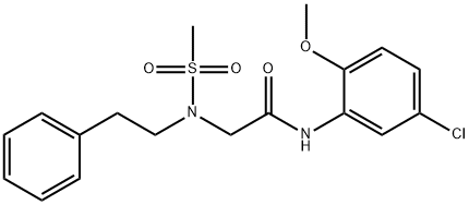 N-(5-chloro-2-methoxyphenyl)-2-[(methylsulfonyl)(2-phenylethyl)amino]acetamide Struktur