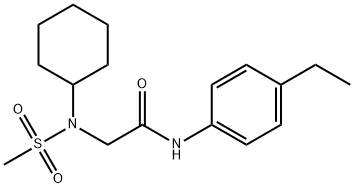 2-[cyclohexyl(methylsulfonyl)amino]-N-(4-ethylphenyl)acetamide Struktur