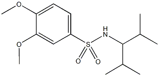 N-(1-isopropyl-2-methylpropyl)-3,4-dimethoxybenzenesulfonamide Struktur