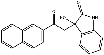 3-hydroxy-3-[2-(2-naphthyl)-2-oxoethyl]-1,3-dihydro-2H-indol-2-one Struktur