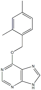 2,4-dimethylbenzyl 9H-purin-6-yl ether Struktur