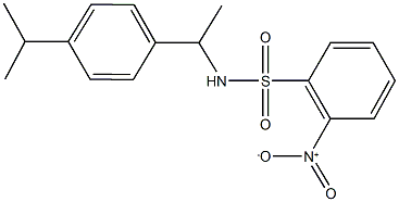 2-nitro-N-[1-(4-isopropylphenyl)ethyl]benzenesulfonamide Struktur