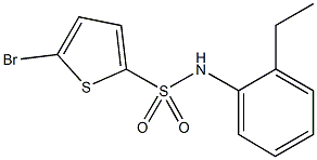 5-bromo-N-(2-ethylphenyl)-2-thiophenesulfonamide Struktur