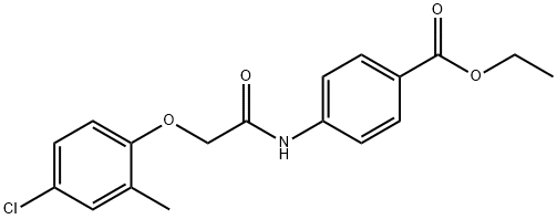 ethyl 4-{[(4-chloro-2-methylphenoxy)acetyl]amino}benzoate Struktur