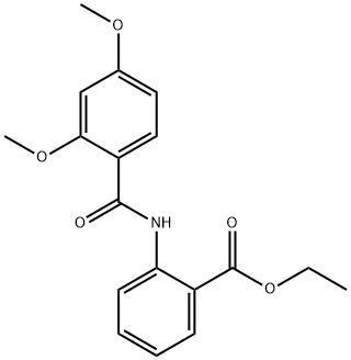 ethyl 2-[(2,4-dimethoxybenzoyl)amino]benzoate Struktur