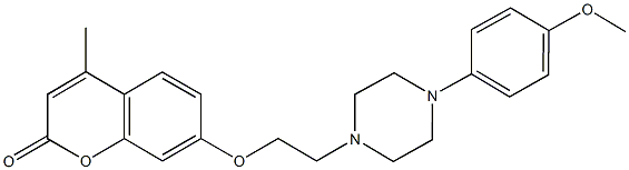 7-{2-[4-(4-methoxyphenyl)-1-piperazinyl]ethoxy}-4-methyl-2H-chromen-2-one Struktur