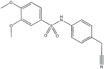 N-[4-(cyanomethyl)phenyl]-3,4-dimethoxybenzenesulfonamide Struktur