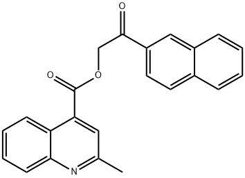 2-(2-naphthyl)-2-oxoethyl 2-methyl-4-quinolinecarboxylate Struktur