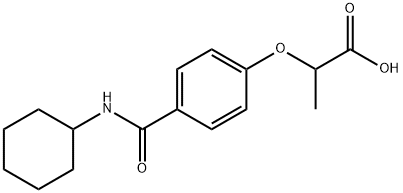 2-{4-[(cyclohexylamino)carbonyl]phenoxy}propanoic acid Struktur