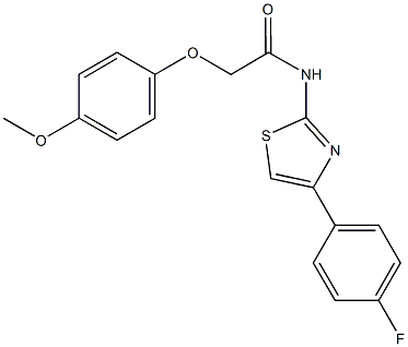 N-[4-(4-fluorophenyl)-1,3-thiazol-2-yl]-2-(4-methoxyphenoxy)acetamide Struktur