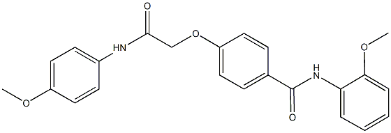 4-[2-(4-methoxyanilino)-2-oxoethoxy]-N-(2-methoxyphenyl)benzamide Struktur